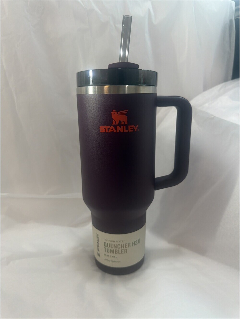 Stanley Quencher H2.0 FlowState 40 oz Tumbler Plum 10-11824-045 NEW Box